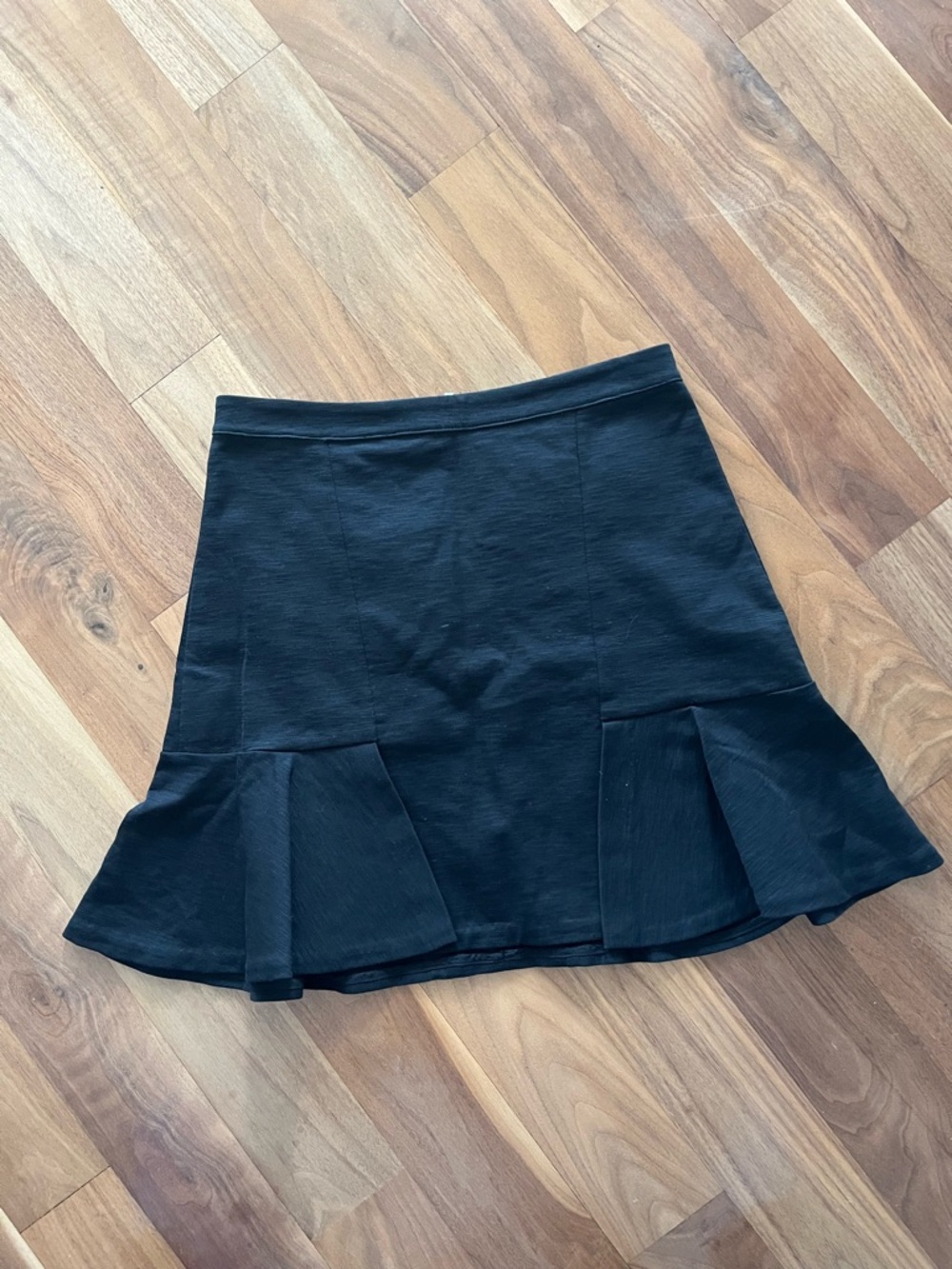 Banana Republic Black Mini Skirt with Flounce Hem
